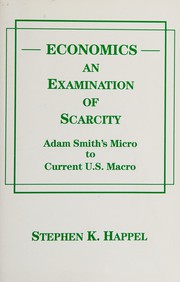 Front cover of Economics: An examination of scarcity by Stephen K Happel