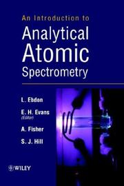 Cover of An introduction to analytical atomic spectrometry by L. Ebdon