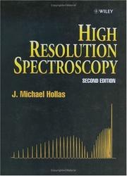 Cover of High resolution spectroscopy by J. Michael Hollas