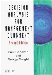 Cover of Decision analysis for management judgment by Paul Goodwin