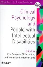 Front cover of Clinical psychology and people with intellectual disabilities by Eric Emerson