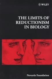 Front cover of The limits of reductionism in biology by Gregory Bock