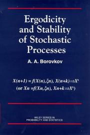 Front cover of Ergodicity and stability of stochastic processes by Aleksandr Alekseevich Borovkov