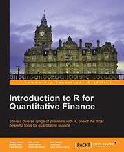 Front cover of Introduction to R for Quantitative Finance by Gergely Daróczi