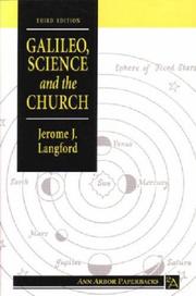 Front cover of Galileo, science, and the church by Jerome J. Langford