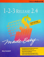Front cover of 1-2-3 release 2.4 made easy by Mary V. Campbell