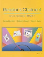 Cover of Reader's Choice 4, Split Edition Book 1 (Reader's Choice) by Sandra Silberstein