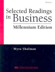 Front cover of Selected readings in business by Myra Shulman