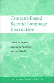 Cover of Content-based second language instruction by Donna Brinton