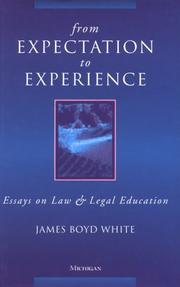 Cover of From expectation to experience by James Boyd White
