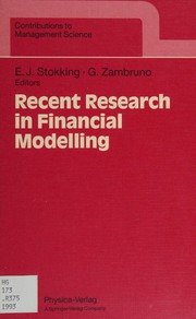Front cover of Recent research in financial modelling by Giovanni Zambruno