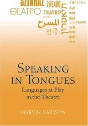 Front cover of Speaking in tongues by Marvin Albert Carlson
