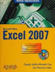 Cover of Manual imprescindible de Excel 2007 by Claudia Valdés-Miranda Cros