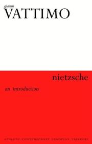 Cover of Introduzione a Nietzsche by Gianni Vattimo