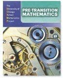 Front cover of Pre-Transition Mathematics, Vol. 1 Teacher's Edition by The University of Chicago School Mathematics Project
