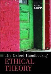 Front cover of The Oxford handbook of ethical theory by David Copp