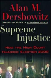 Cover of Supreme Injustice by Alan M. Dershowitz