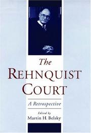 Front cover of The Rehnquist court by Martin H. Belsky