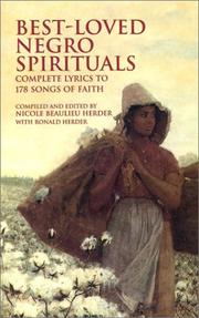 Front cover of Best-loved Negro spirituals by Ronald Herder