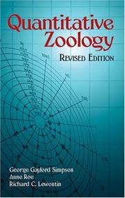 Cover of Quantitative zoology by George Gaylord Simpson