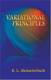 Cover of Variational principles by B. L. Moiseiwitsch
