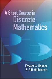 Front cover of A short course in discrete mathematics by Edward A. Bender