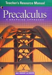 Cover of Precalculus by Holt Rinehart & Winston