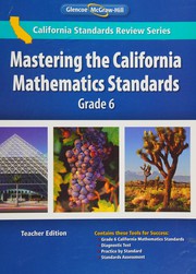 Front cover of Mastering the California mathematics standards ; California mathematics by Unknown