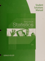 Front cover of Student solutions manual for Statistics for management and economics, ninth edition by Gerald Keller