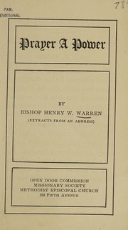 Cover of Prayer a power by Henry White Warren