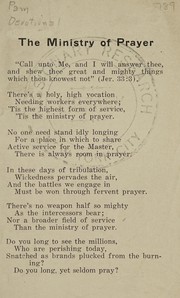 Front cover of The ministry of prayer by Annie Lind Woodworth