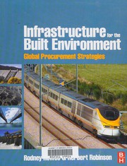 Cover of Infrastructure for the built environment by R. Howes