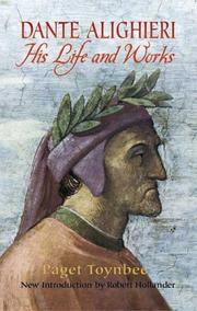 Cover of Dante Alighieri by Paget Jackson Toynbee