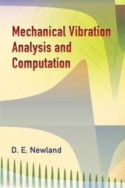 Cover of Mechanical vibration analysis and computation by D. E. Newland
