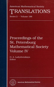 Cover of Proceedings of the St. Petersburg Mathematical Society by O. A. Ladyzhenskai͡a