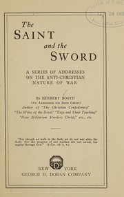 Cover of The saint and the sword by Herbert Booth