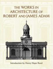 Front cover of Architecture of Robert and James Adam by Robert Adam