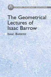 Front cover of The geometrical lectures of Isaac Barrow by Isaac Barrow
