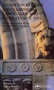 Front cover of Studies in modern and classical languages and literature (III) by Richard Lima