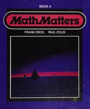 Front cover of Math Matters, Book 4 by Frank Ebos & Paul Zolis