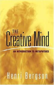 Cover of The creative mind by Henri Bergson