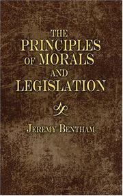 Front cover of An Introduction to the Principles of Morals and Legislation (Philosophical Classics) by Jeremy Bentham