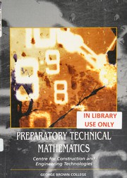 Cover of Preparatory technical mathematics by Robert Donald Smith