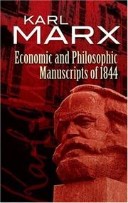 Front cover of Ökonomisch-philosophische Manuskripte aus dem Jahre 1844 by Karl Marx
