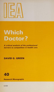 Cover of Which doctor? by Green, David G.