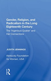 Front cover of Gender Religion and Radicalism in the Long Eighteenth Century by Judith Jennings