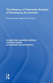 Front cover of Balance of Payments Analysis of Developing Economies by Olumuyiwa Samson Adedeji