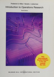 Cover of Introduction to operations research by Frederick S. Hillier