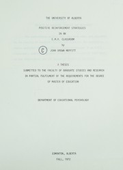Front cover of Positive reinforcement strategies in an E.M.R. classroom by John Brown Moffitt