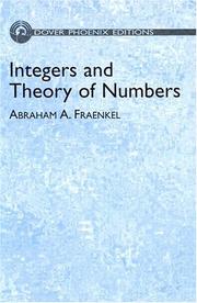Cover of Integers and theory of numbers by Abraham Fraenkel